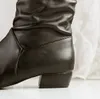 Boots Plus size 34-43 fashion arrival Winter Mid-Calf Women Boots Black White Brown flats heels half boots autumn Snow shoes yuj7 231115