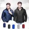 Parkas de plumón para hombre UETEEY 2023 Otoño Invierno chaqueta de plumón de pato blanco para hombre peso ligero cálido impermeable Casual al aire libre portátil Puffer CoatsL231115