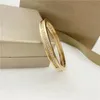 Bracciale di marca di lusso B Coppia chiusura in acciaio al titanio Bracciale pieno di diamanti Bracciale di design per uomo e donna di moda regalo