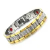 Bracelets à maillons couleur or noir cuivre Germanium Bracelet magnétique pour femme hommes thérapie arthrite santé énergie bijoux cadeaux