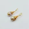 Mankiet uszy Rainbow Pearl Kolczyki Naturalny kolor Naturalny Perł 925 Kolczyki srebrne ręcznie robione barokowe wisiorki Pearl Kolczyki 231115