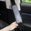 Sitt kuddar modes rhinestone crystal car nacke nackkuddar diamantbälte täcke kudde midja stöd auto interiör tillbehör set