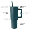 SIM 40oz en acier inoxydable Tubler revêtement Capacité de paille Camping Big Logo Handle Tub Tub Bottle extérieur Pouiner avec tasse en acier Couvercle Secon Terb