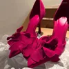 Scarpe eleganti da donna fiori rossi tinta unita stringati sandali sexy unici incrociati tacco a spillo festa 2023 arrivo estate donna