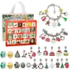 Storage Holders Racks Christmas Advent Calendar 24 Days Countdown Themed DIY Bracelet Kit For Girls Surprise Blind Box Gifts 2024 231114