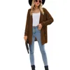 Women's Jackets Women Long Sleeve Loose Knit Cable Open Front Cardigan Sweater Outerwear Coat With Pockets
