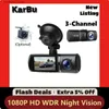 CAR DVRS 1080P DASH CAM 3 CAMERA FÖR CAR DVR NIGHTVISION FRONT OCH BAKSA DVRS DASHCAM 24H PARKERING MONITOR KAMERA SAMOCHODOWA REJESTRATOR Q231115