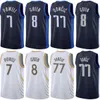 Print Men Women City Basketball Kyrie Irving Jerseys 11 Luka Doncic 77 Dwight Powell 7 Josh Green 8 Richaun Holmes 20 Dereck Lively II 2 Verdiend marineblauw wit zwart