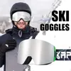 Skidglasögon kapvoe utomhus män snowboard glasse vintern snö solglasögon uv400 magnetisk attraktion anti dimma skidåkning 231114