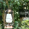 Camping Lantern Vintage Camping Lantern LED Flame Light Battery Recheble USB Portable Hanger Fishing Lamp Diming for Outdoor Garden Tent Q231116