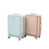 Suitcases Front Opening Luggage Travel Bag 20 Inch On Wheels Female Rolling Universal Wheel Cabin Carrier Suitcase Male