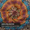 Tischdecke, Bohemian-Mandala, runde Tischdecke, 152,4 cm, bunte indische Boho-Tischdecke, rustikale moderne Kunst, wasserfest, wiederverwendbar, Tischdecke 231115