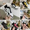 Lady Designer Casual Shoes Triangle Thick Sole Double Wheel Nylon Sneakers Women White Canvas Luxury Low Leather Shoes IMDR