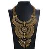 Chokers Bohemian Vintage Big Choker Necklace Woman Ethnic Statement Gypsy Maxi Pendants Necklace Indian Style Halsband för kvinnor 231115