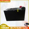 Seenruy 5S 12V LTO Batttery 12V 100AH Litanate Battery Pack avec BMS Fast Charger pour bateau Solar Car EV RV