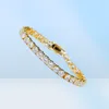 Bracelet LQL 1 Row Silver Gold A Cubic Zirconia Pavé Tous Iced Out Tennis Bling Lab CZ Bracelet Bracelet GiftParty KKA35088501275