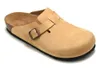 Designer Sandaler Birks Boston CLOG Arizona Gizeh Men Kvinnor Summer Autumn Winter Slippers Läder Felt Sliders utomhus inomhusspänne