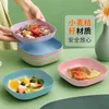 Plates 10Pcs Multi-function Color RandomSpit Bone Dish Household Grade Plastic Spit Round Square Set Dining Table Garbag