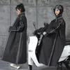 Raincoats 2023 Raincoat Women/Men Zipper Hooded Poncho Motorcykel Regnkläder Långt stil Handing Miljö Regnjacka