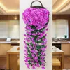 Fleurs décoratives 90/80 cm orchidée violette artificielle tenture murale panier simulation fausse fleur pour la décoration de fête de jardin de mariage en plein air