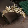 Hair Clips Fashion Crystal Princess Tiara And Crown Baroque Headbands Bridal Pageant Accessories For Girls Diadem Women Wedding