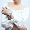 女性用ウォッチナビフォーストップブランドの女性カジュアルファッションオリジナル本物の革ストラップ女性の腕時計