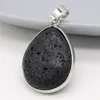 Hänge halsband naturlig sten vulkanisk rock persika hjärta oval droppe handgjorda hantverk diy halsband örhängen smycken tillbehör gåva