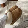 منصة أحذية جديدة Tazzlita Hardwood Slipper Suede Sheerling تصطف على تصنيف الكفة النسائية فرو أحذية Sheepeske Sheep Slide Slide Sandal Cankle Booties Australia Snow Boot