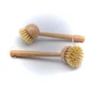 Cleaning Brushes 144Pcs/Lot Long Handle Pan Pot Brush Wood Round Head Dish Bowl Tableware Washing Kitchen Floor Tool Drop Delivery H Dhlti