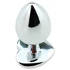 Anal Toys Stainless Steel Plug With Crystal Jewelry Smooth Touch Heart Butt Bead Anus Dilator Sex for Men Women 231114