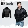 Parkas masculinas leves e resistentes à água, jaqueta puffer empacotável, outono inverno 2021, novo casaco casual padrão l231115