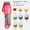 Hårtrimmer Clippers Professional Transparent Electric Trimmers för män Vuxna barnen trådlös laddningsbar skärmaskin USB 231115