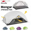 Zelte und Unterstände Naturehike Mongar 2 Zelt 15D/20D Nylon Professionelles wasserdichtes Outdoor-Campingzelt 2 kg Ultraleichtes Reisezelt mit PU4000MM Matte Q231115