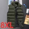 Męskie Down Parkas Mężczyzna kamizelka 8xl mężczyzn jesienne ciepłe kurtki bez rękawów Męskie zimowe kamizelki swobodne kamizelki plus size veste homme marka odzieży 40-135 kg J231115