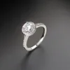 Solitaire Ring Bruiloft Aanbeveling Dames Solitaire Ring Zilver Vierkant Zirkonia Kristal Verlovingstrouwring Sieraden R781 231115