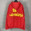 Heren Hoody Fashion Sweaters Classic Balencigs Hoodie Loose Hoodies Designer Hoogwaardige Correcte versie Tape Direct spray Afdrukken Was gedragen Old Zipper Cardi 9ab0