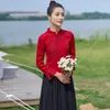 Roupas étnicas 2023 MELHORES CHEONGSAM MULHERES MULHERES VINTAGEM CHAMADA CHINE FLOR NACIONAL FLOR EM HANFU CHINA TABELA BLUSH