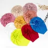 Sun Flower Baby Girls Indian Bonnet nowonarodzony turban headprap czapka stała zamieszanie kapelusz nago kolor niemowlęta