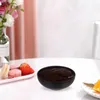 Juegos de vajilla Tazones de sopa de melamina Plato de salsa: Juego de tazones de ramen para inmersión de 3 piezas Ramekins de cereales para ensalada para platos negros aptos para lavavajillas