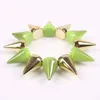 Link Bracelets Handmade Party Colorful Resin Spike For Women Florate Brand Fashion 2023 Classic Punk Rivet Jewelry Female