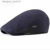 Berety HT2646 Beret Cap Nowe jesienne zimowe czapki dla mężczyzn kobiety Regulowana bluszcz newsboy Flat Cap Wysoka jakość dzianinowa czapka beretsl231115