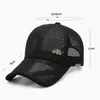 Ball Caps Women Men Hollow Out Unisex Summer Baseball Cap Solid Color Adjustable Mesh Breathable Snapback Dad Hat