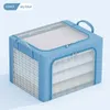 Storage Bags 24L Clothes Box Folding Transparent Visible Waterproof Large-capacity Fabric Wardrobe Cotton Odorless Moving