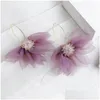 Dangle Lustre Lifefontier Simple Fleur Pourpre Gland Boucles D'oreilles Coréenne Bowknot Shell Géométrique D'été Bijoux Deliv Dhgarden Dhlzv