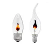 Edison Flicker LED Candle Light Flame Bulbo E14 E27 Iluminação de Incêndio de Incêndio Vintage 3W 220V Tail Retro Decoração Lâmpada de economia de energia