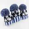 Andra golfprodukter headcovers Knited 3st 4st Big Pom Club för förarens fairway hybrid elasitc garn mjukskydd unisex 231114