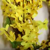 Dekorative Blumen Gelber Forsythien-Kranz Frühlings-Haustür-Blüten-Cluster-Blumen-Bauernhaus für Hauptwand-Fenster-Dekoration