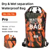 Sacs de plein air 30L 15L étanche sec avec sac à dos de poche de séparation humide pour kayak canotage sac de sport de natation XAZ9 231115