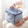 Cosmetic Bags Fashion Korean Star Velvet for Women Girls Large Tote Travel Toiletry with Makeup Brush Holder 231115