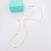 Tiffanyliess Jewelry Luxury Fashion Pendant T Necklace Tiffanyliessクラシックカップルハートネックレスファッションハイクアリチタン10ダイヤモンドロングチェーン